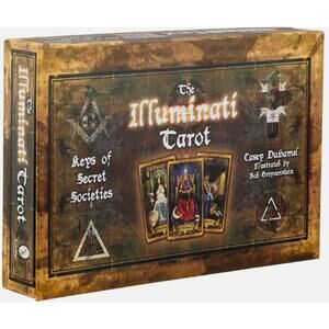 The Illuminati Tarot Box Set Kit - Open Box but Unused - Deck & Book Red Feather